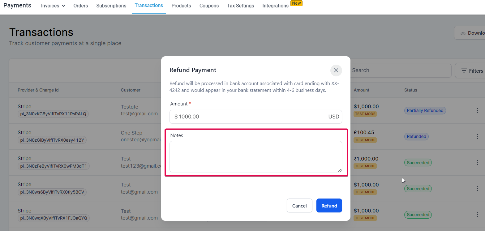 How to manage Refunds within the CRM? – Partial Refund