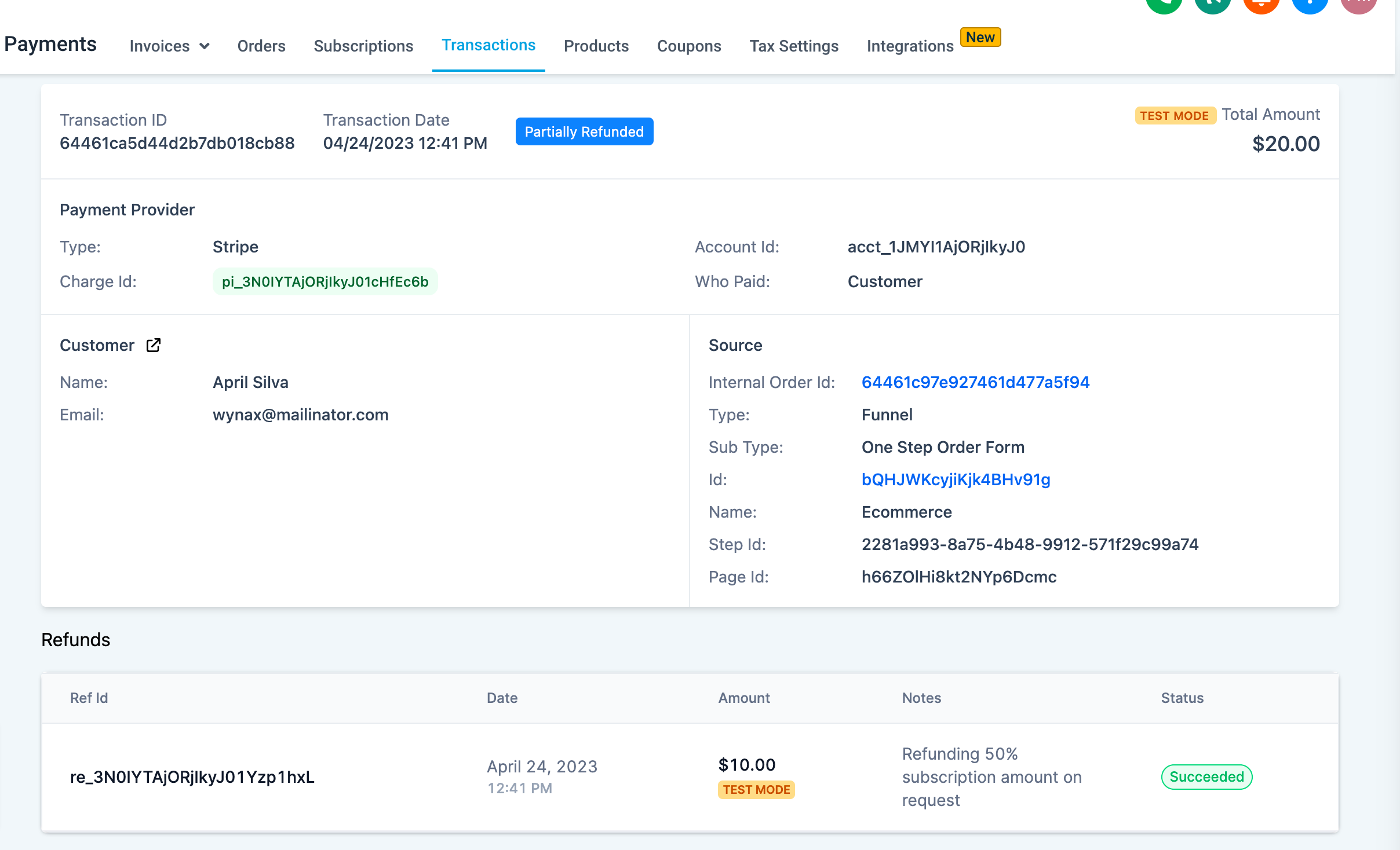 How to manage Refunds within the CRM? – Where will the refunded transactions be recorded?
