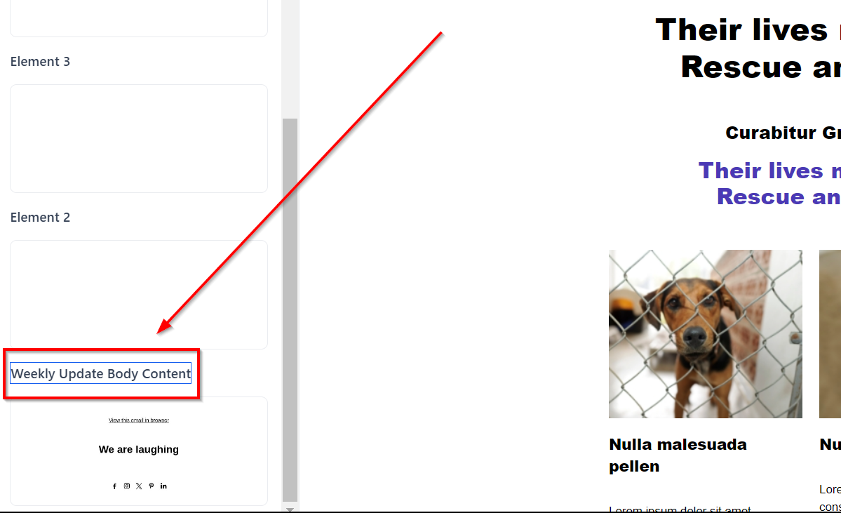 How to save items in email builder for quick access? – Screenshot 5