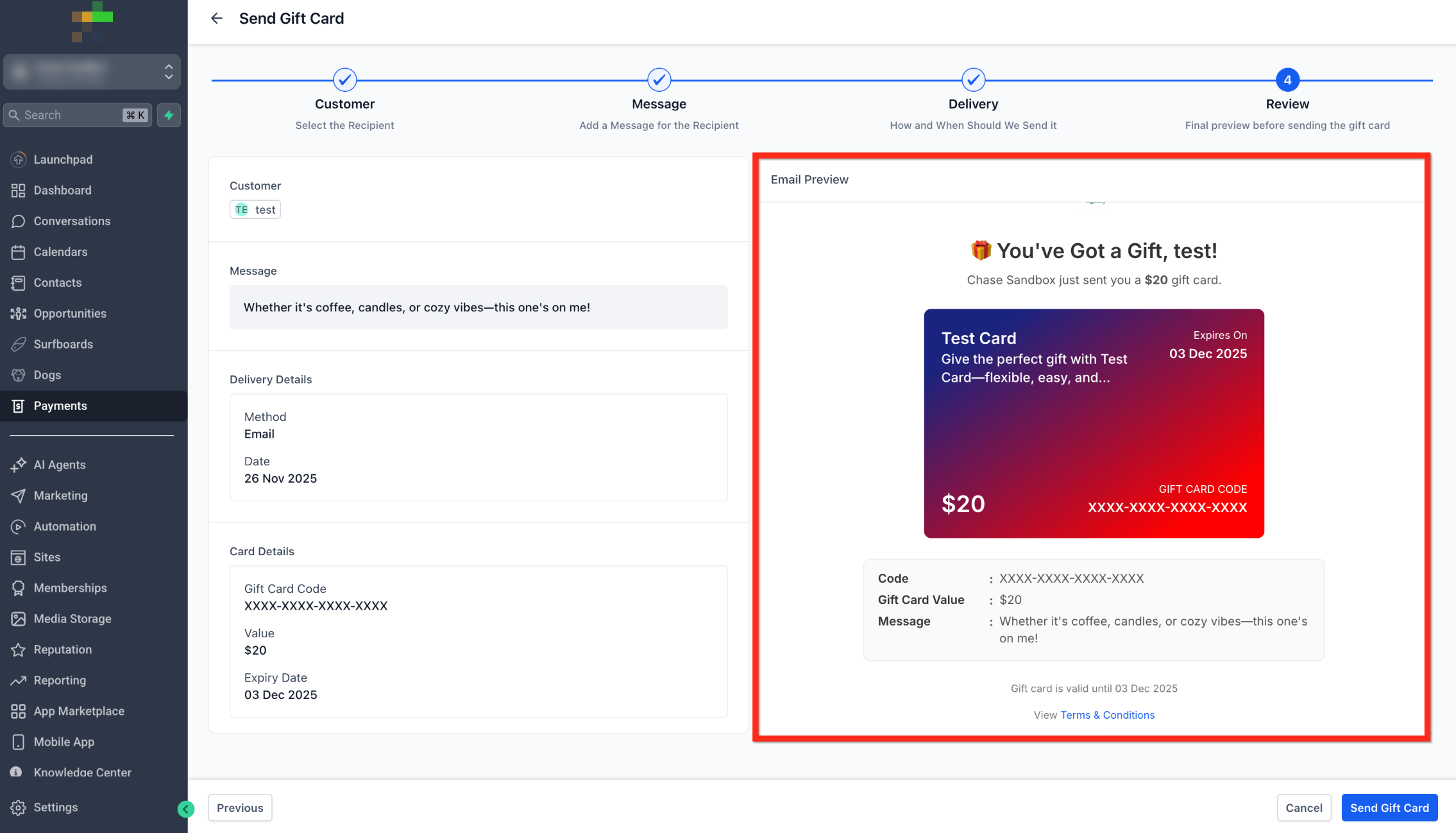 How to Send Gift Cards – Email