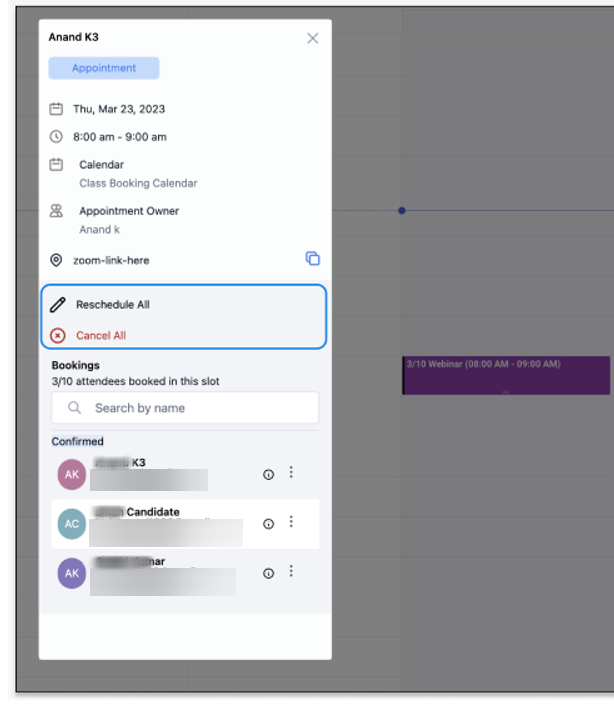 How to set up a Calendar for Classes? – Cancellation and Rescheduling