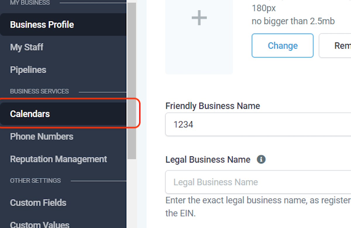 How to set up a Calendar for Classes? – Step 2 screenshot
