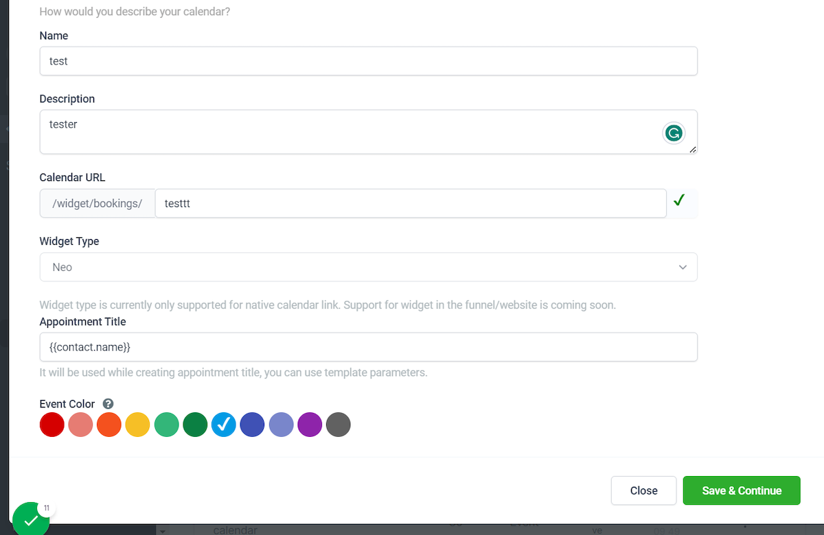 How to set up a Calendar for Classes? – Step 9 screenshot
