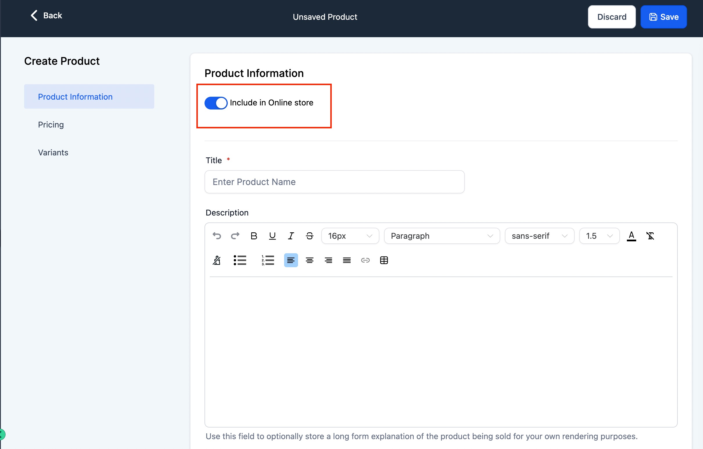 How to Set Up an E-Commerce Online Store – 1. Create and configure products to display in the Online store