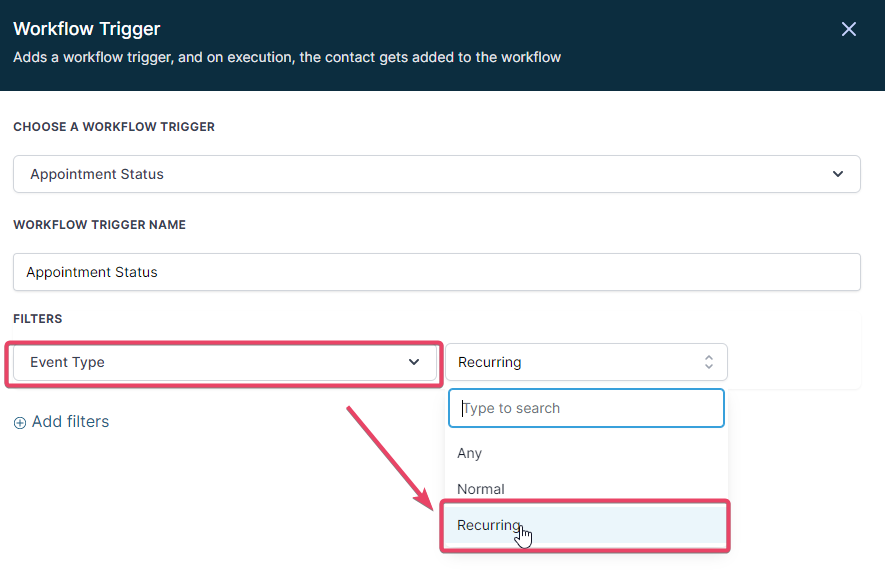 How to Set Up Recurring Appointments – Will the already existing workflow trigger steps fire for Recurring appointments?