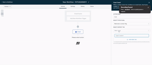 How to set up Workflow Goal Events – 4. Appointment Status: