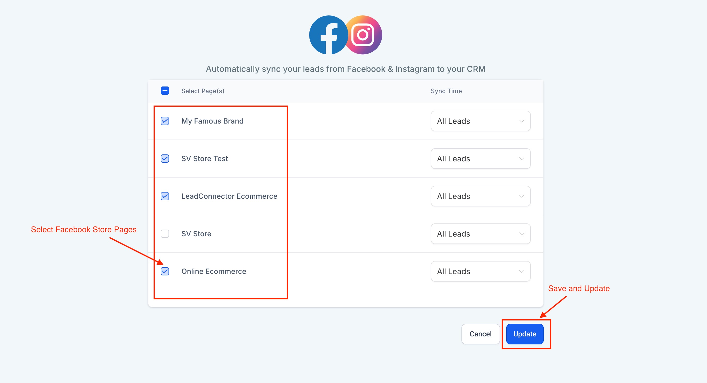 Facebook and Instagram Shops Setup – Step 2: Access Integration & First-time Connection