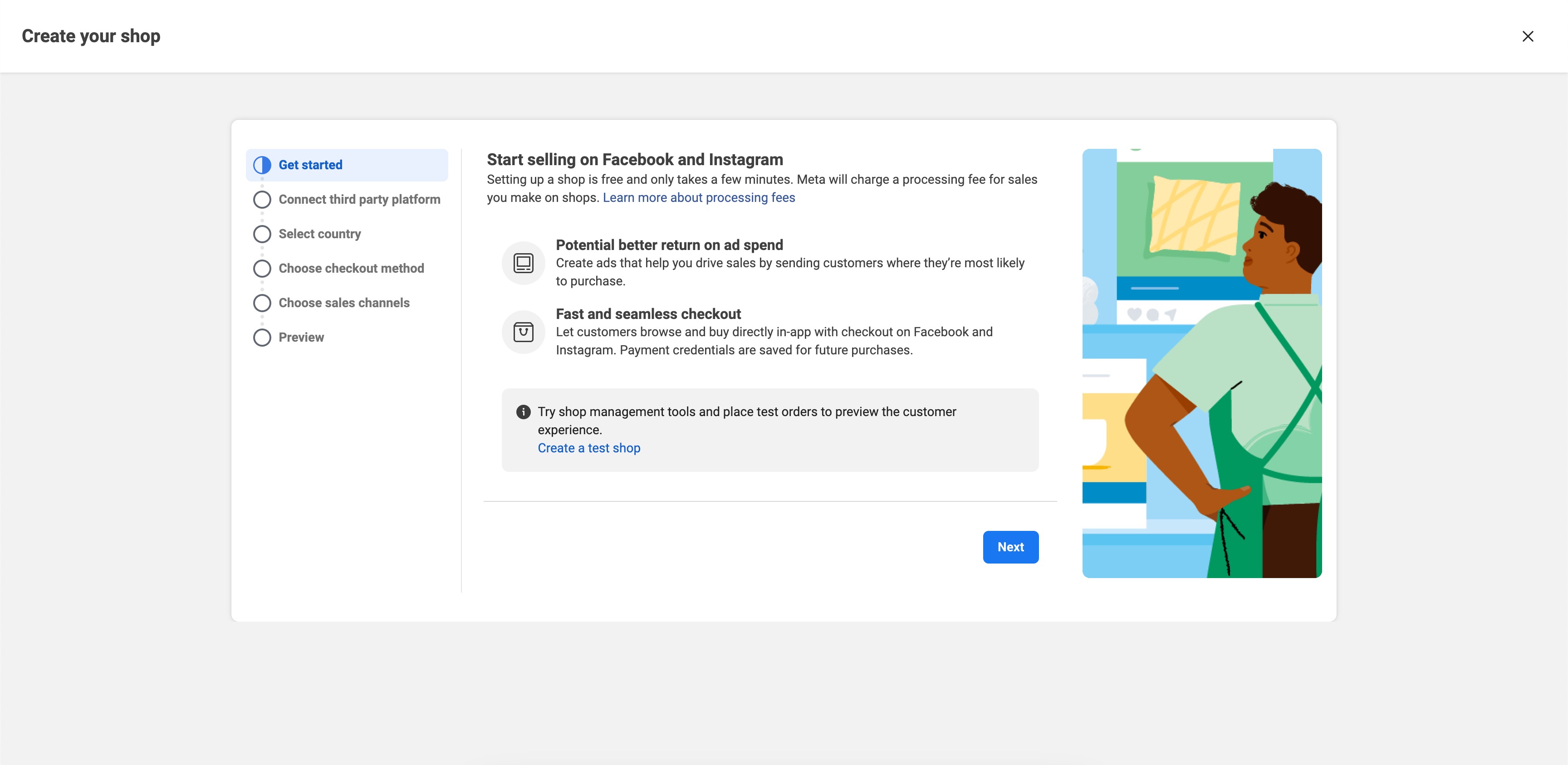 Facebook and Instagram Shops Setup – Step 2. Create a Facebook Shop