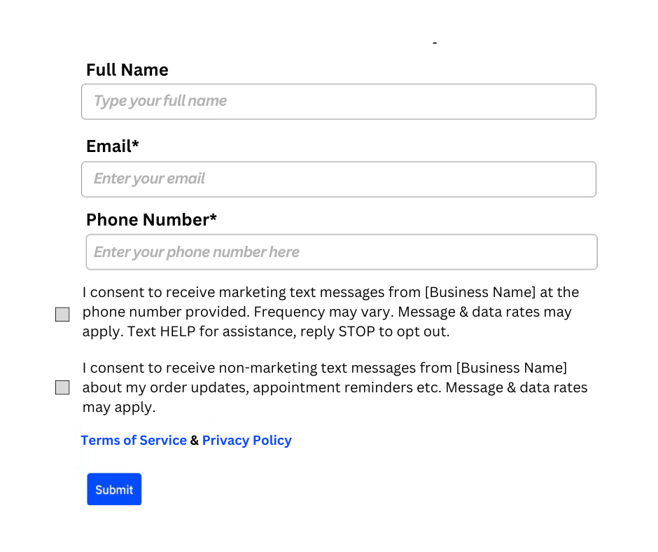 How to submit a Campaign for A2P 10DLC ? – Methods of Obtaining User Consent