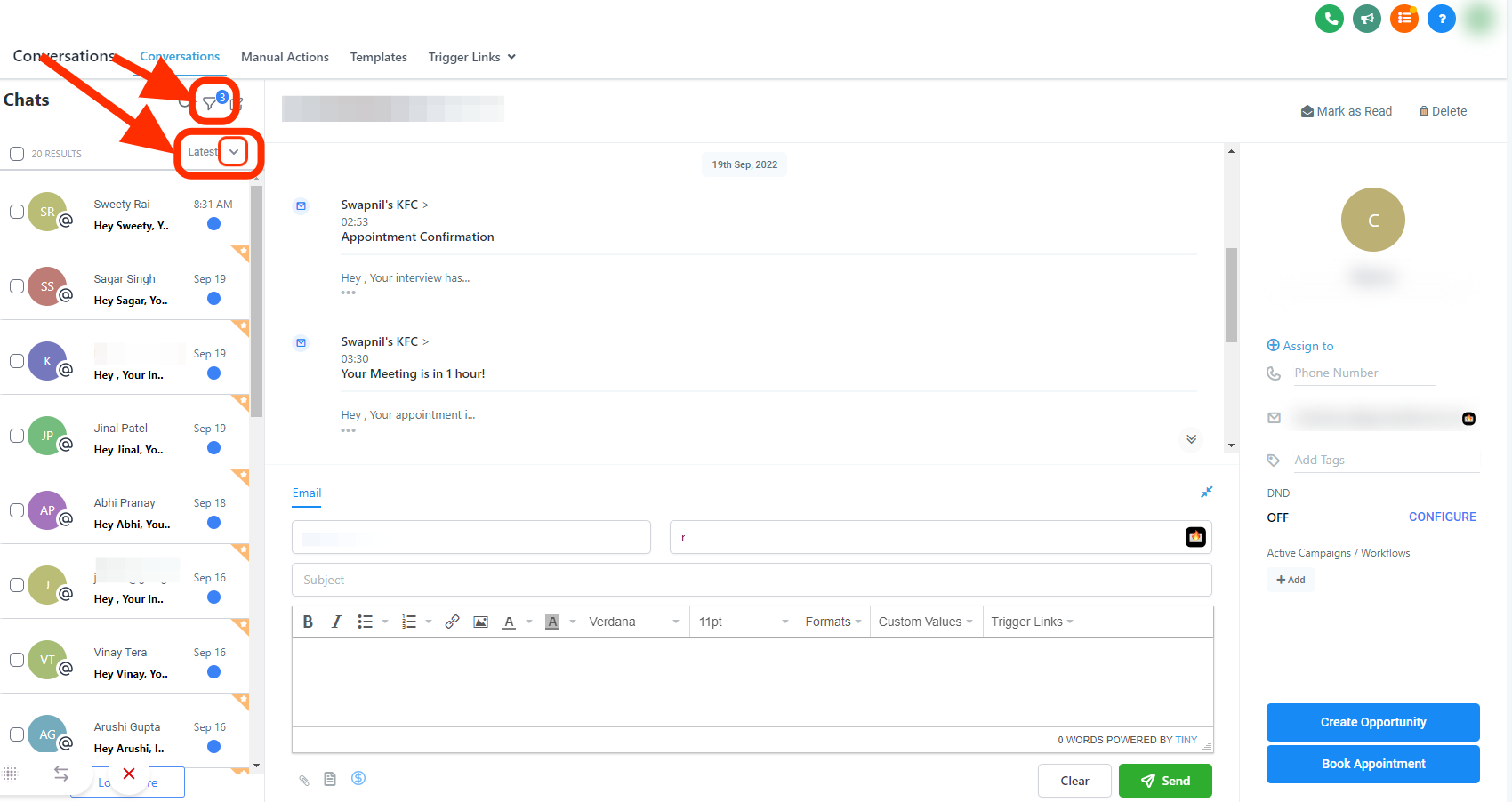 How to use Conversation Filters & Bulk Actions Overview – Sort conversations