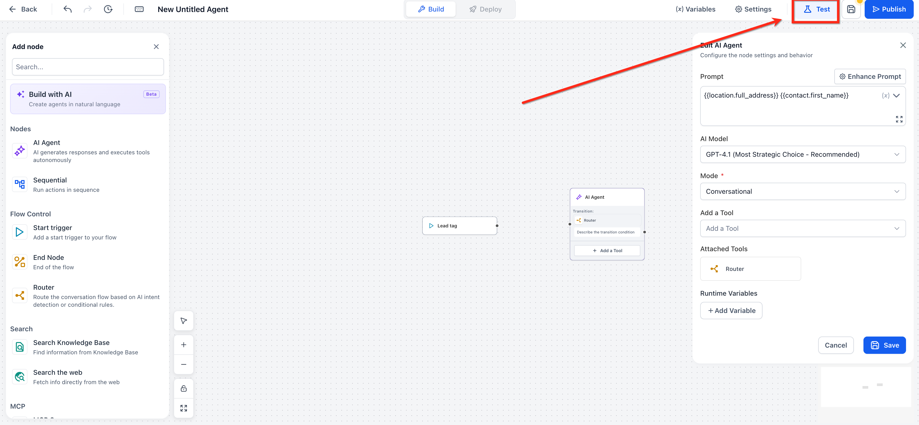 How to Use Custom Values and Variables in Agent Studio – Click SaveClick TestRun a sample conversationConfirm variables resolve correctly