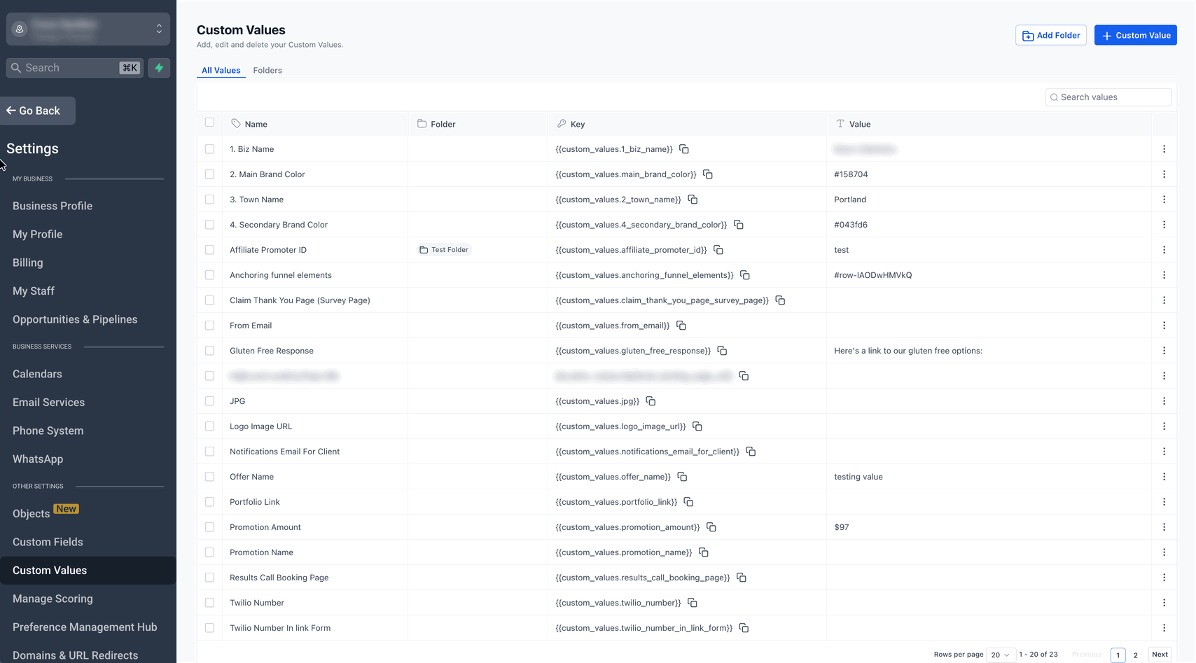 How to Use Custom Values and Variables in Agent Studio – Step 1: Create Custom Values