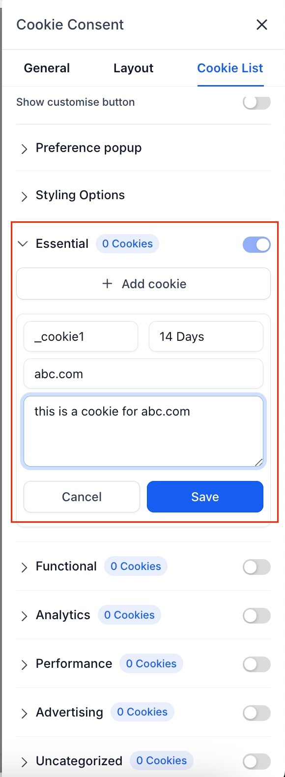 How to Use the Cookie Consent Banner in Funnels & Websites – Adding Cookies to Categories