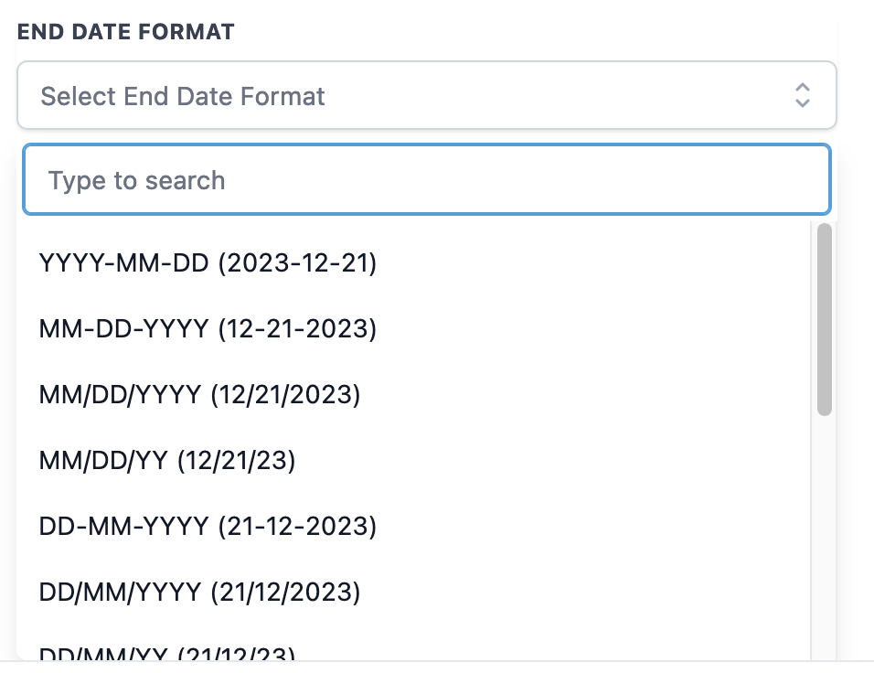 How to use the Date/Time Formatter Premium Workflow Action? – End Date Format: