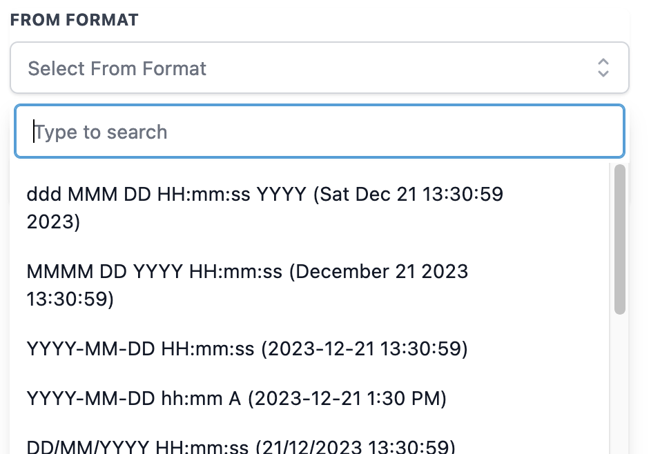How to use the Date/Time Formatter Premium Workflow Action? – From Format: