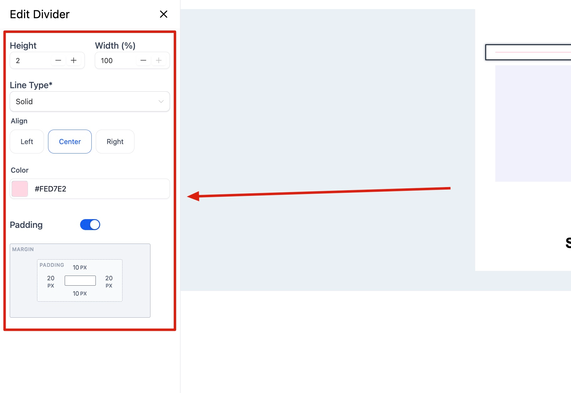 How to use the Email Builder and its In-line Editor – Divider: