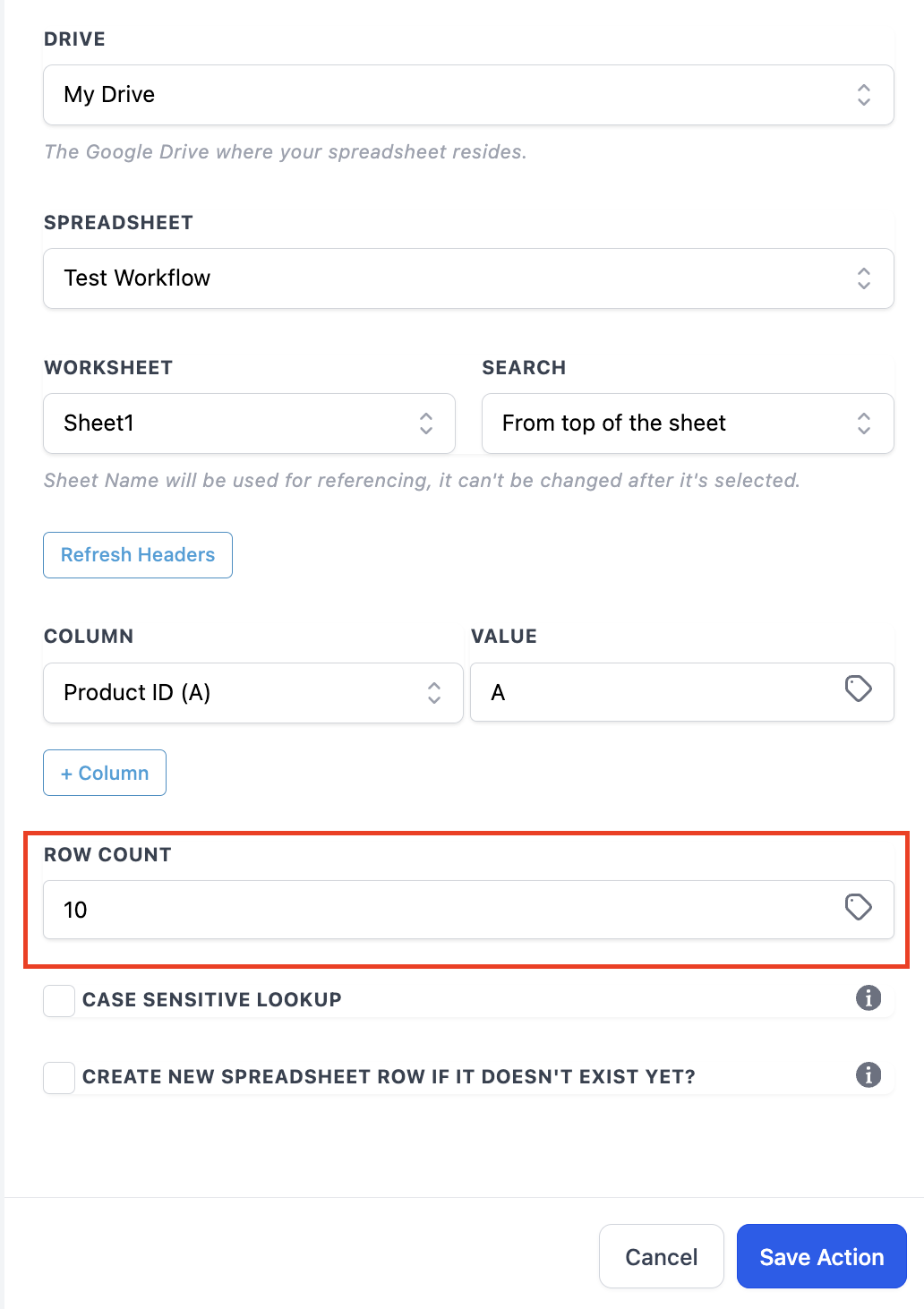 How to use the Google Sheets Premium Workflow Action? – Lookup Multiple Spreadsheet Row(s)