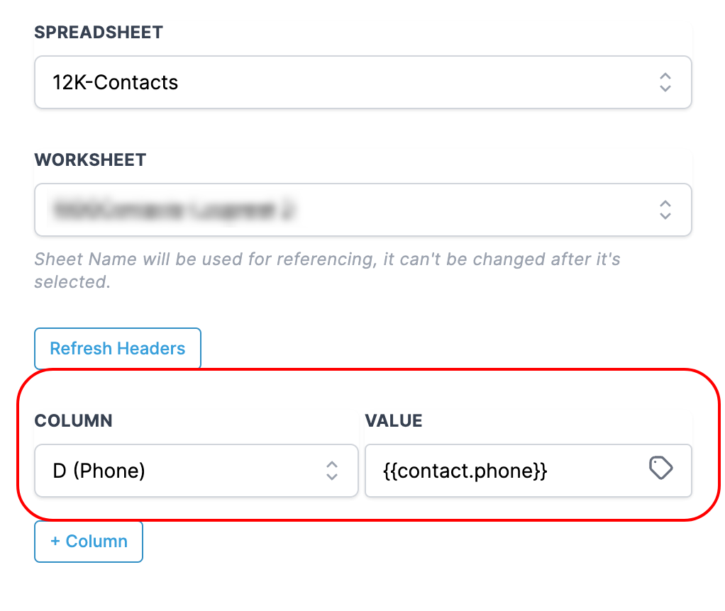How to use the Google Sheets Premium Workflow Action? – Select a Column and Lookup Value to find the matching row