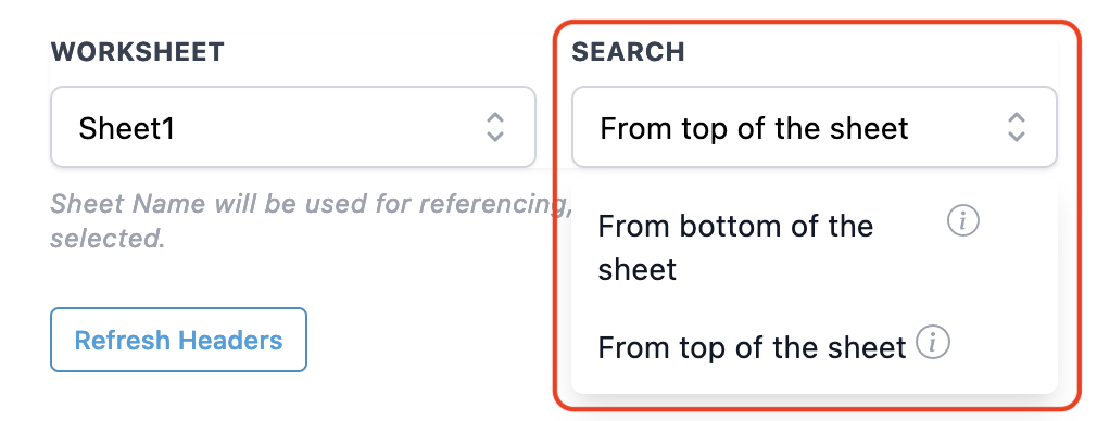 How to use the Google Sheets Premium Workflow Action? – Select Search Order: