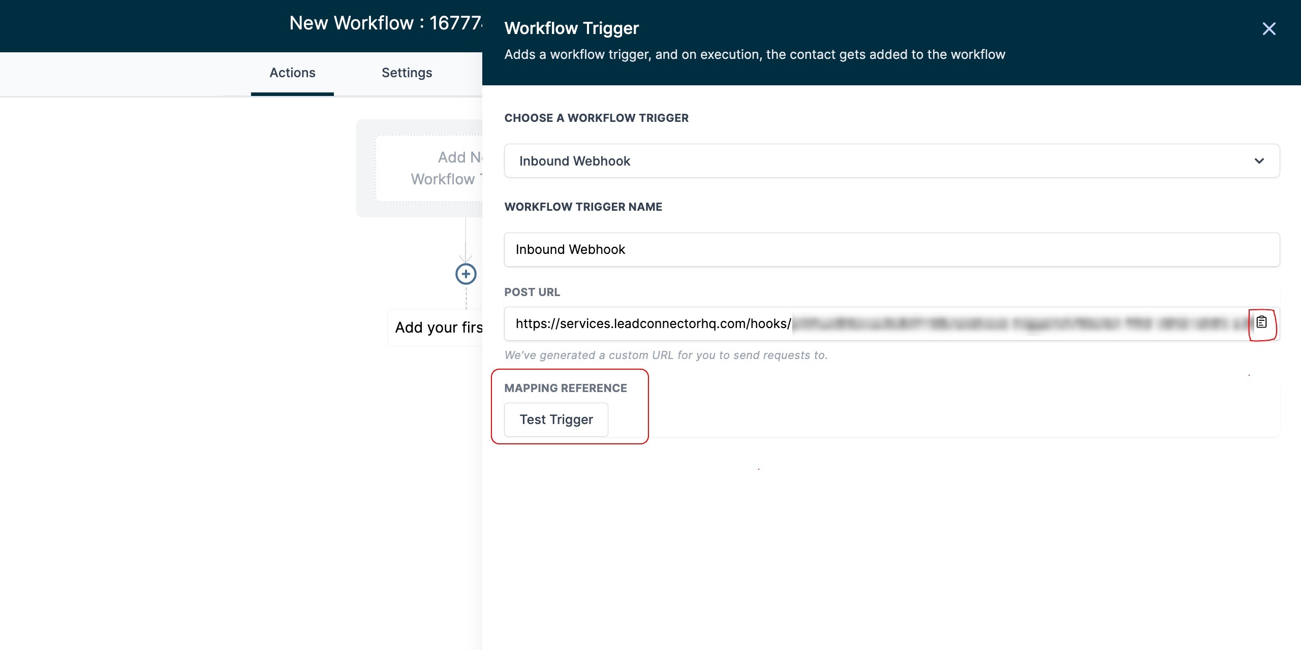 How to use the Inbound Webhook Workflow Premium Trigger? – Step 1