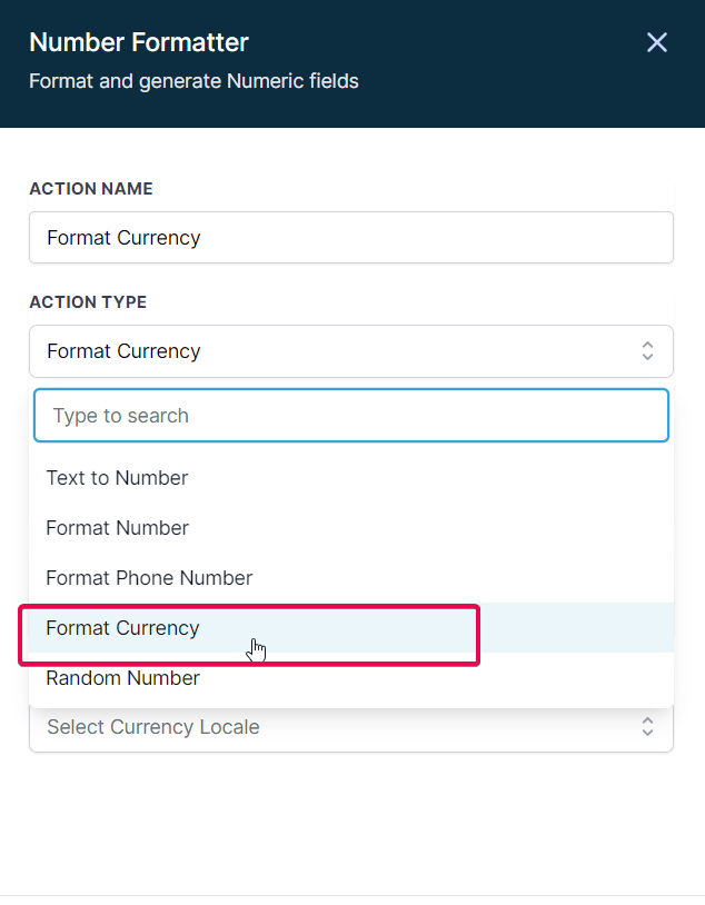 How to use the Number Formatter Premium Action? – Format Currency: