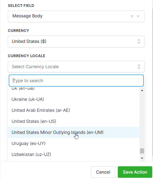 How to use the Number Formatter Premium Action? – Format Currency: