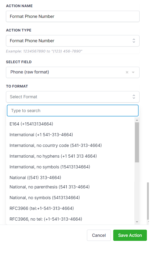 How to use the Number Formatter Premium Action? – Format Phone Number: