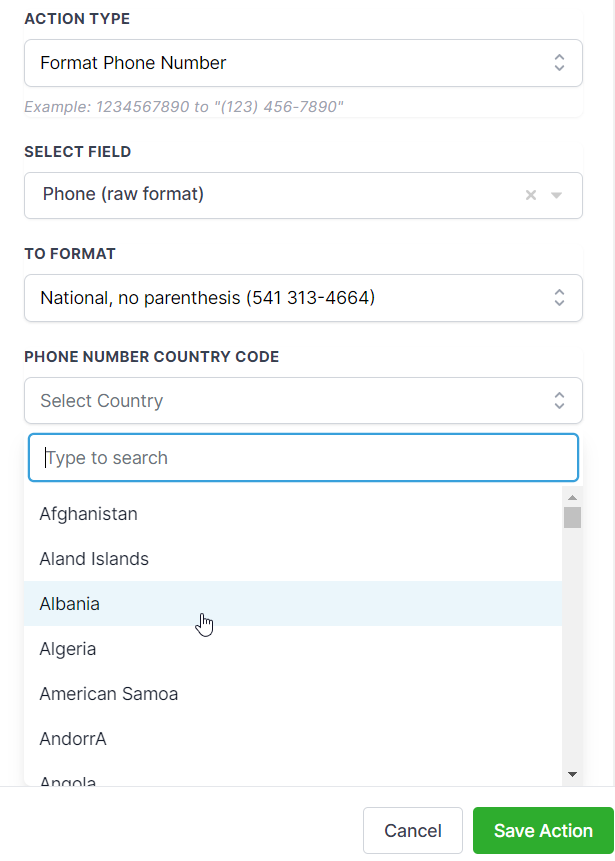 How to use the Number Formatter Premium Action? – Format Phone Number: