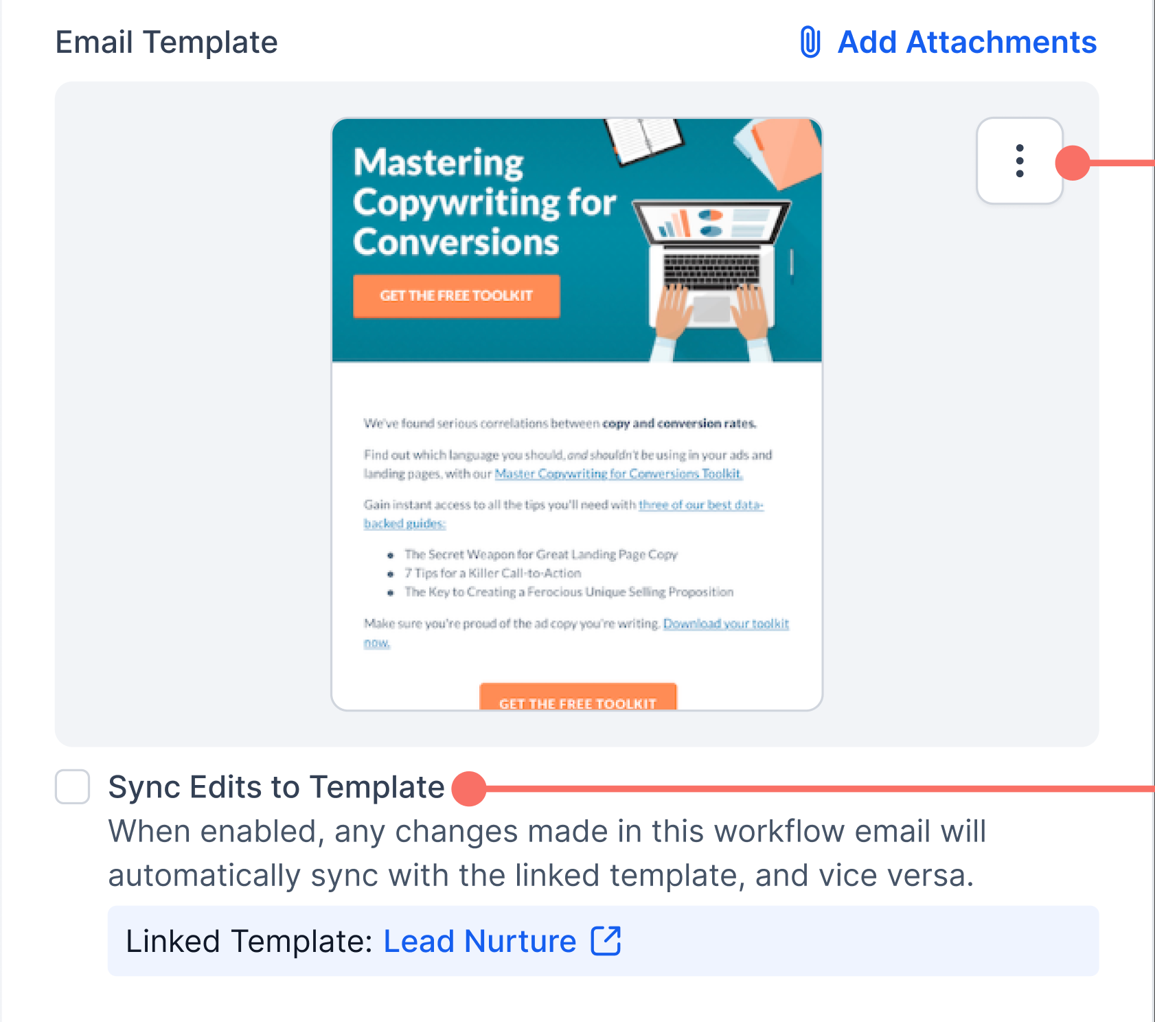 How to use the Sync Edit Checkbox for Email Actions in Workflows(Continuous Sync) – The "Sync Edits to Template" checkbox lets you control if changes in your workflow email and th…