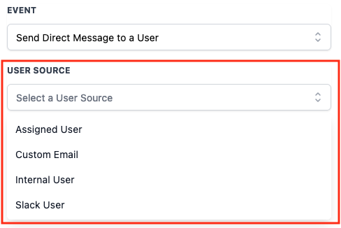 How to use the Workflow Slack Premium Action? – Select a User Source