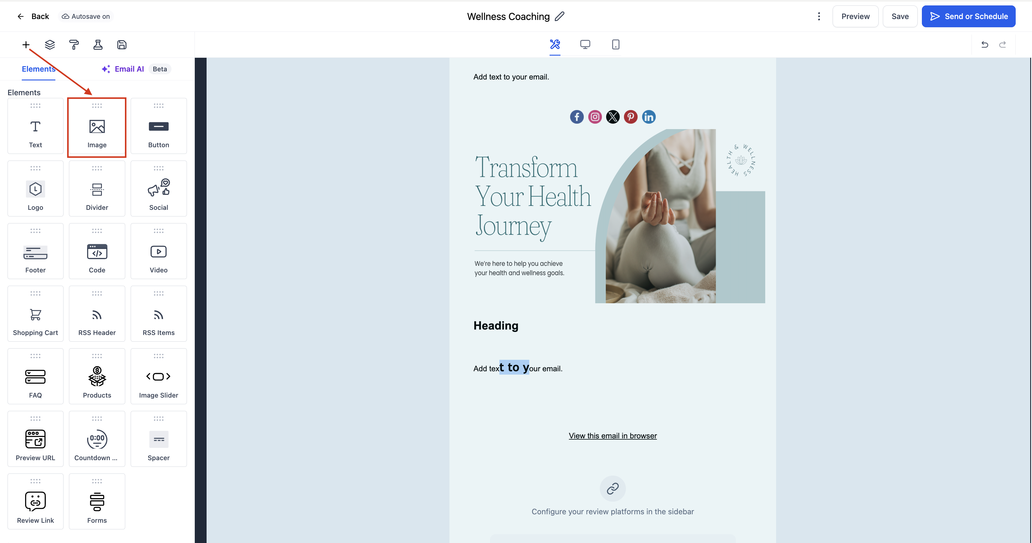 Image Element in Email Builder – How To Setup the Image Element