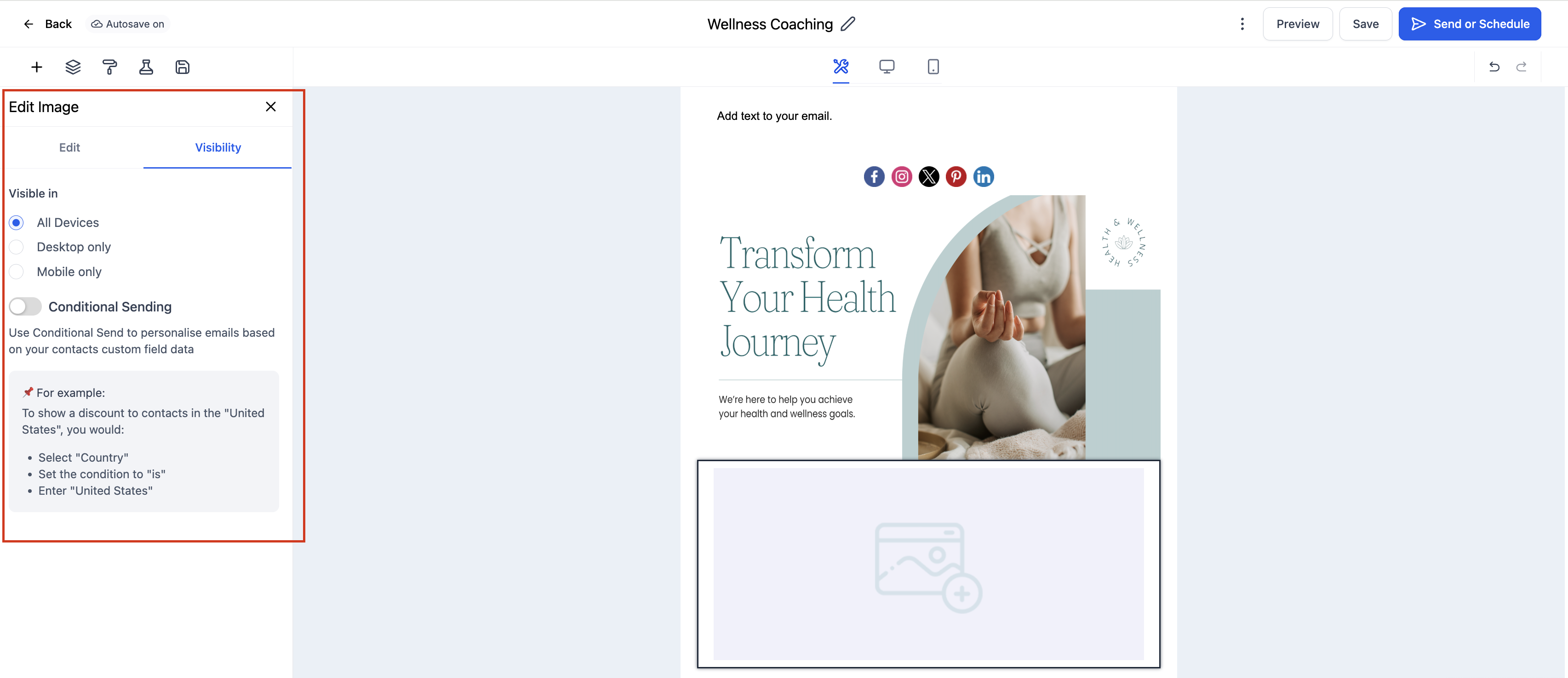 Image Element in Email Builder – How To Setup the Image Element