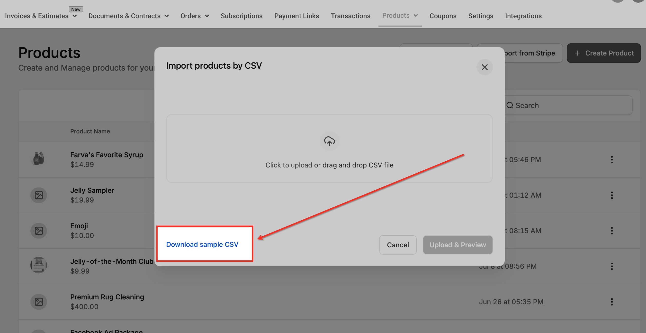 Import Multiple Products at Once Using CSV – Downloading the Sample CSV Template