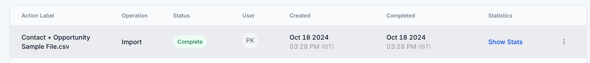 Importing Contacts and Opportunities via CSV (Coming Soon) – Step 6: Monitor Import Status