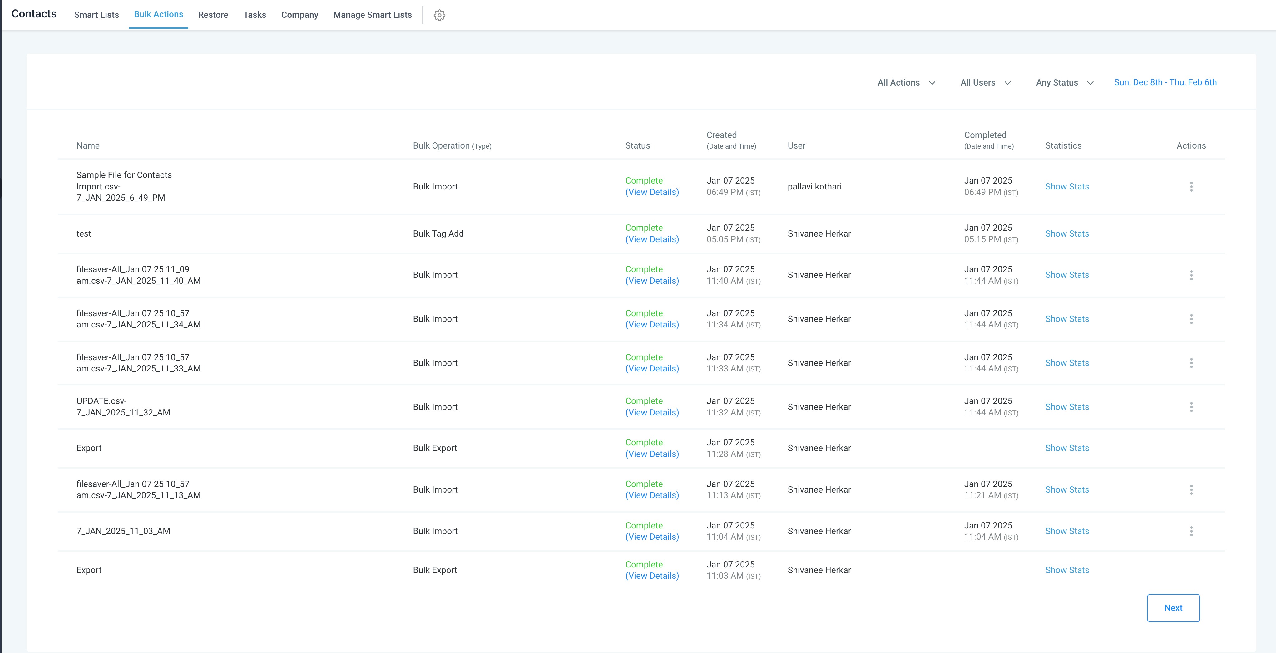 Importing Contacts – Importing Your File