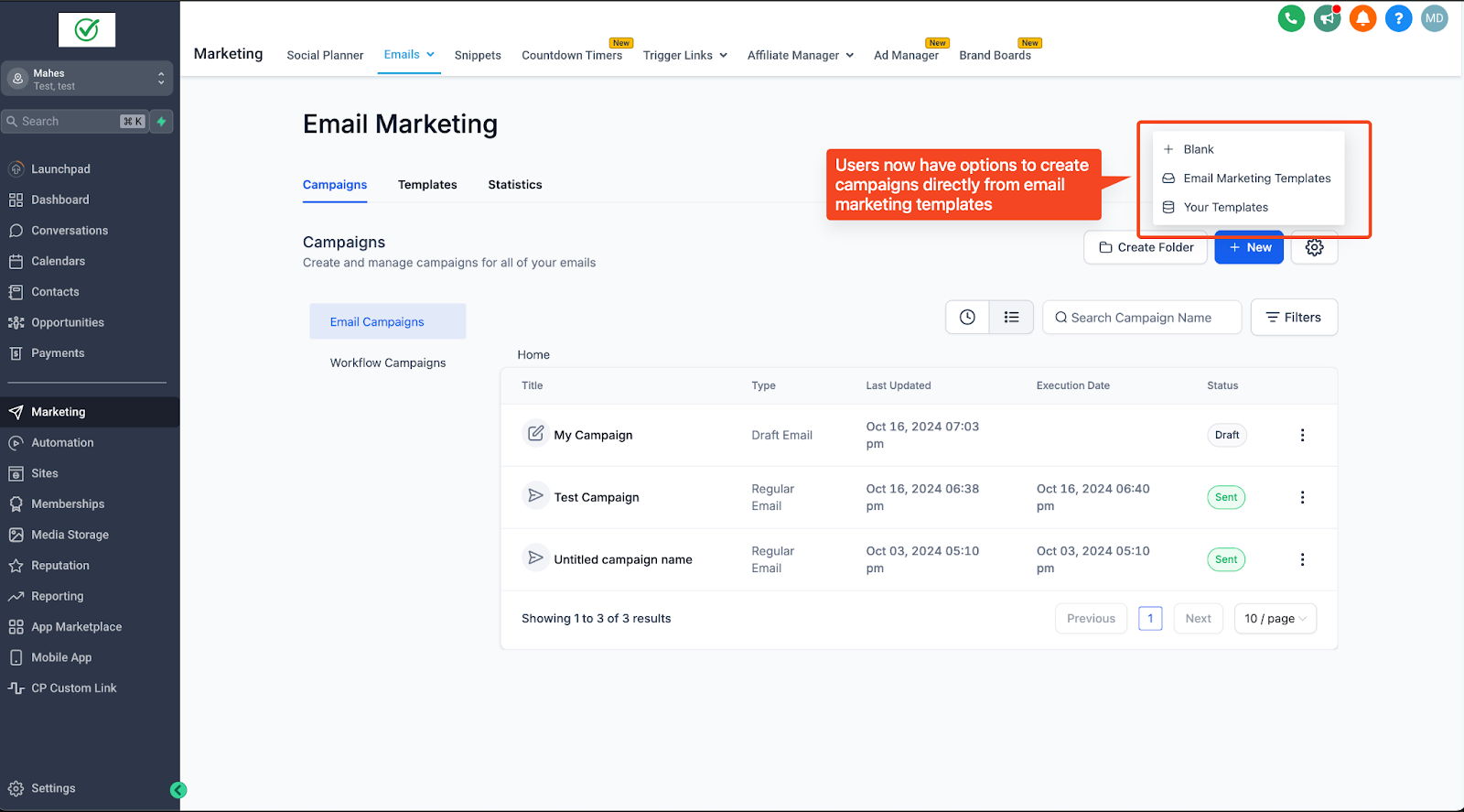 Improved Email Campaign Flow and Campaign Summary Page – Note: