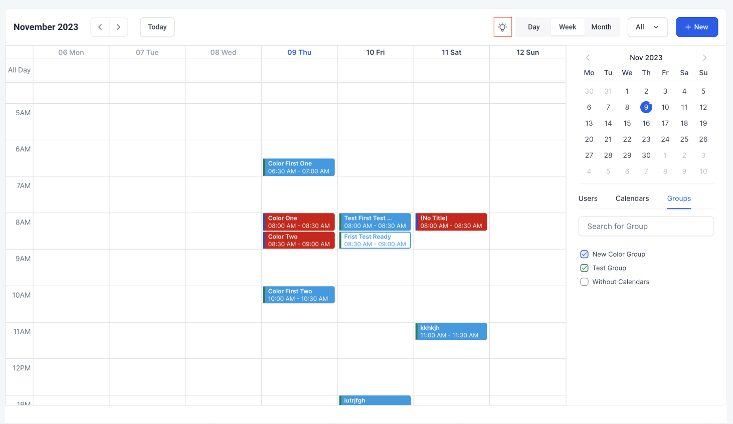 In App Calendar view – Annotation Key Added