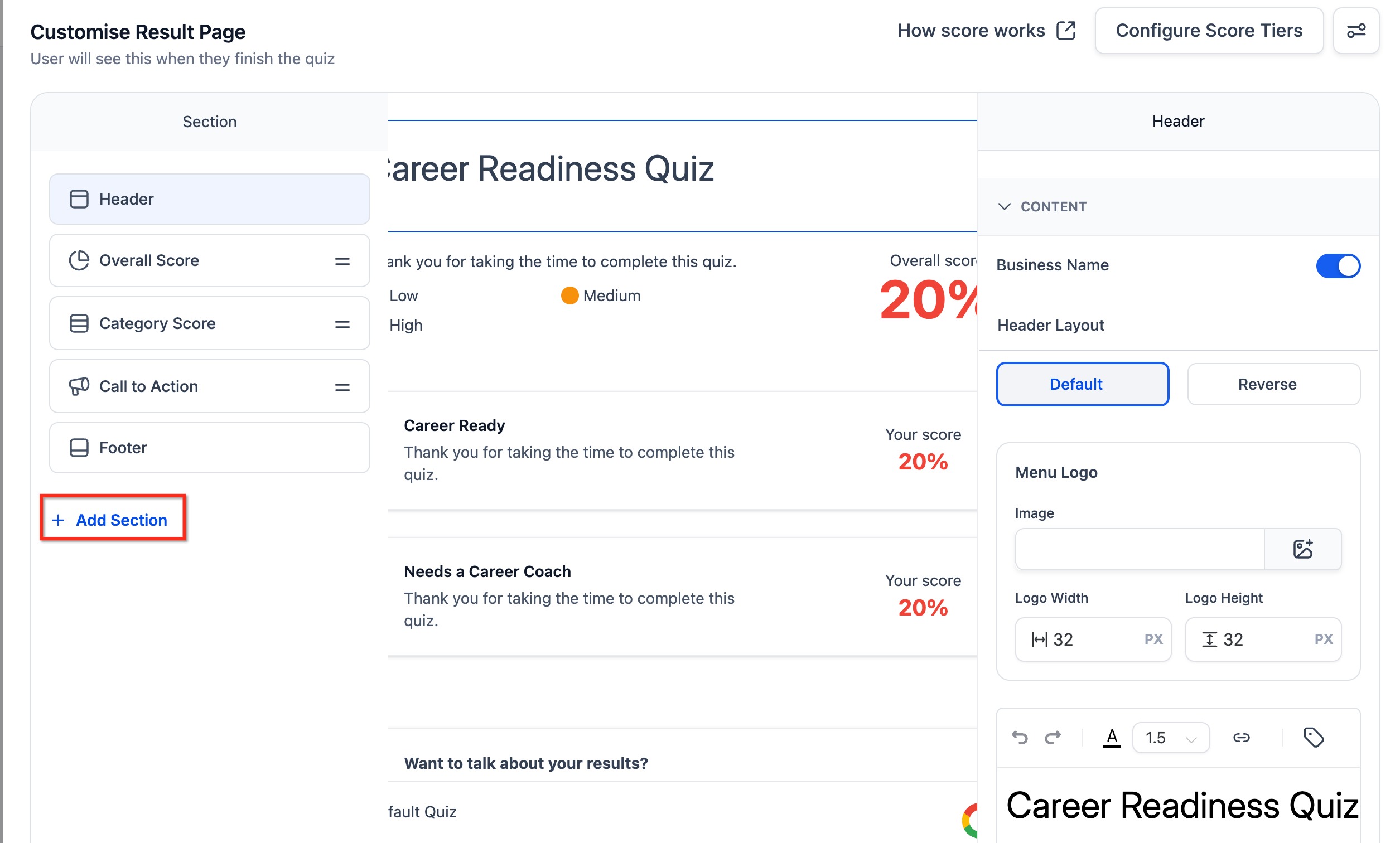 Individual Category Result Personalization for Personality Quizzes – How To Setup Individual Category Result Personalization