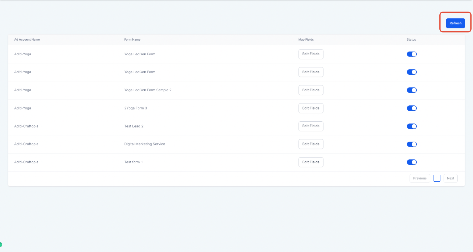 Integrating LinkedIn Lead Ads with CRM – I can't see all forms under the LinkedIn field form mapping. What should I do?