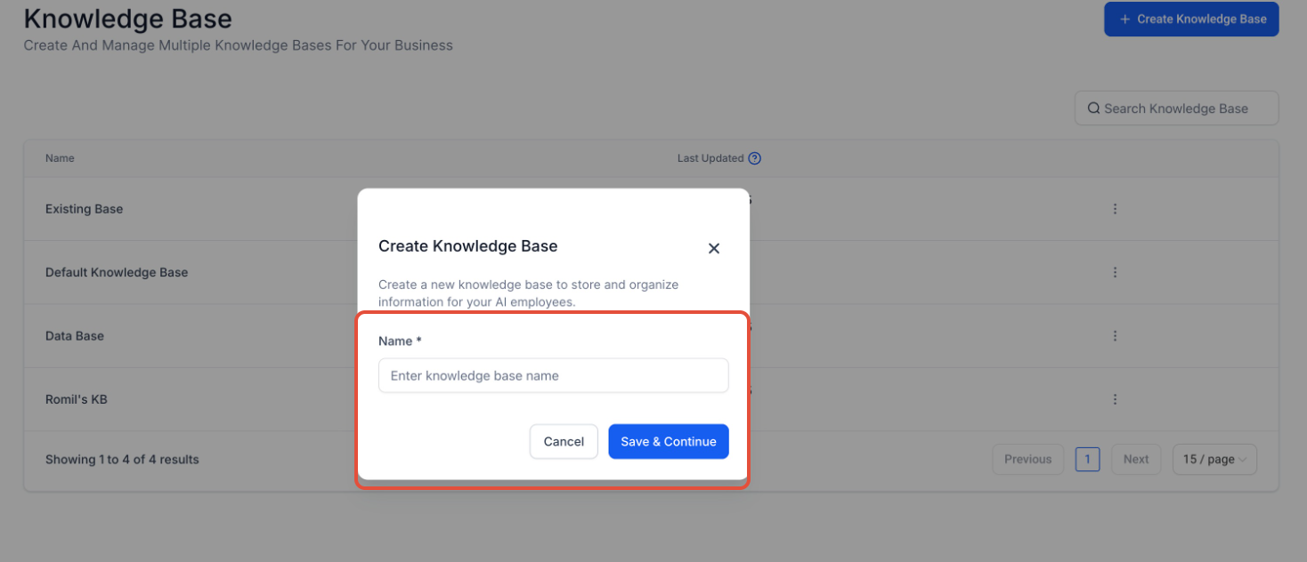 Introduction to Multiple Knowledge Bases in Conversation AI – Step 2: Create a New Knowledge Base
