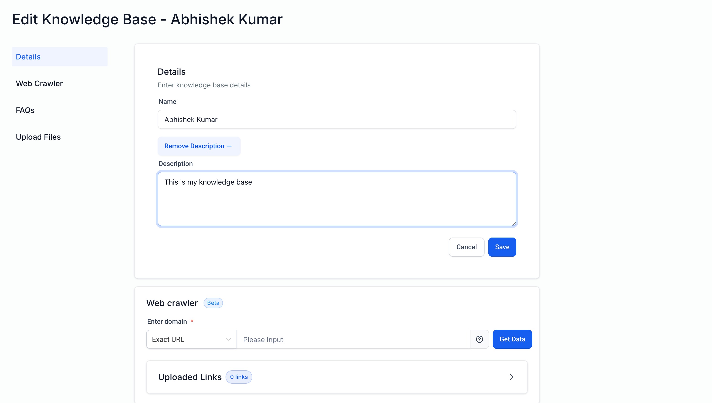 Introduction to Multiple Knowledge Bases in Conversation AI – Step 2: Create a New Knowledge Base