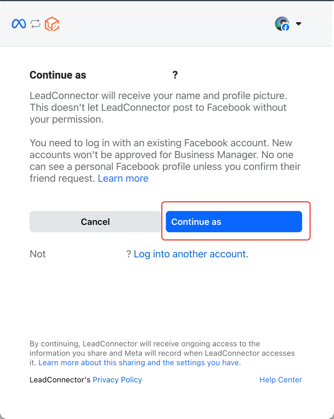 How to Enable WhatsApp in your account? – Click Continue with Facebook and log in using the Facebook account associated with your business.