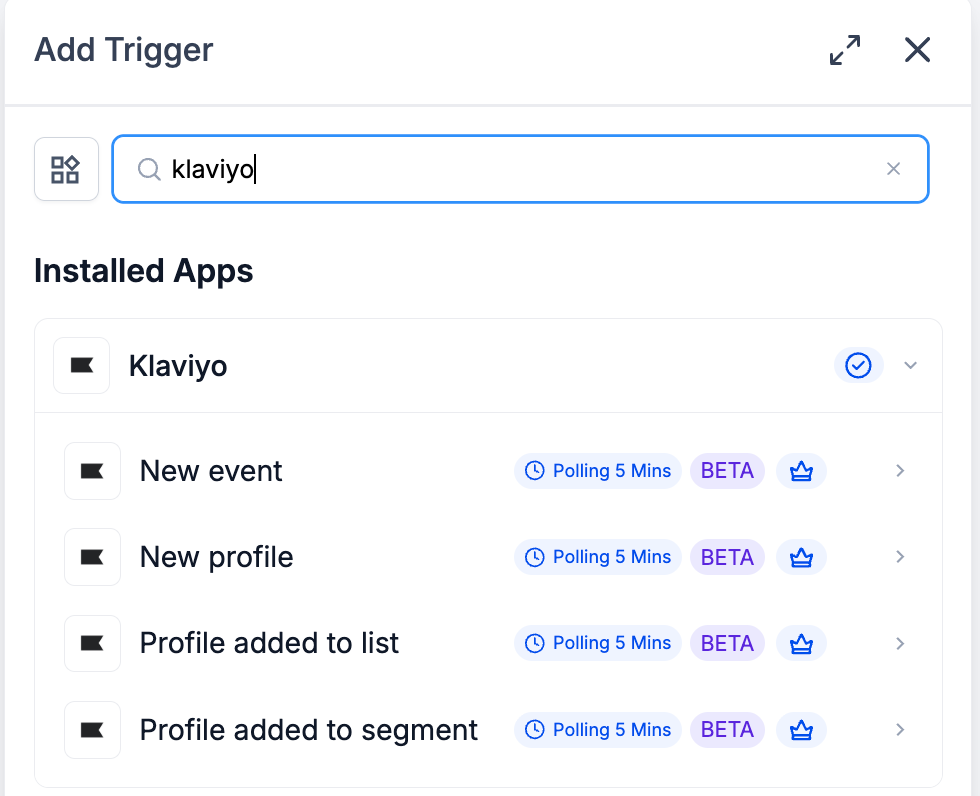 Klaviyo: Workflow Actions & Triggers – Fires when a profile matches a Klaviyo segment’s conditions for the first time. Filterable by Segment.