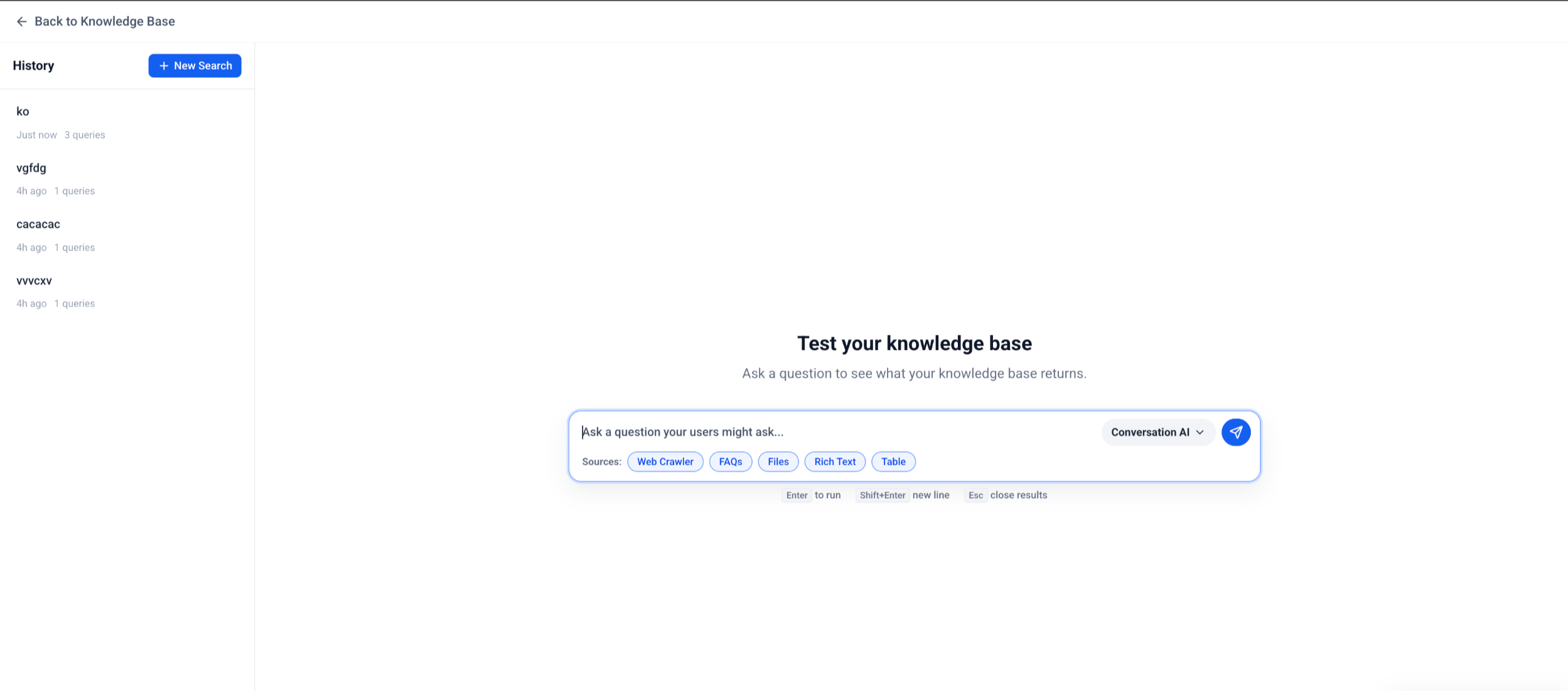 How To Set Up the Knowledge Base Retrieval Tester