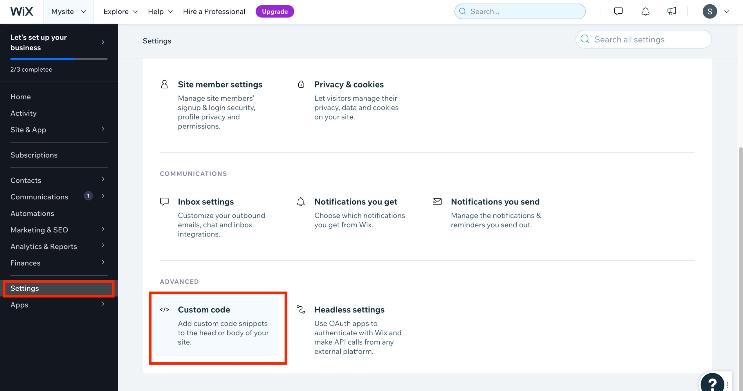 LeadConnector Webchat for Wix: How to Get Started – Method 1: