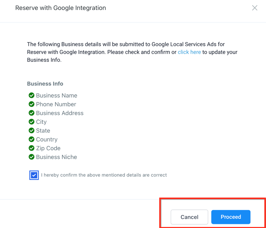 LSA – Reserve with Google Integration – Accessing the Integration