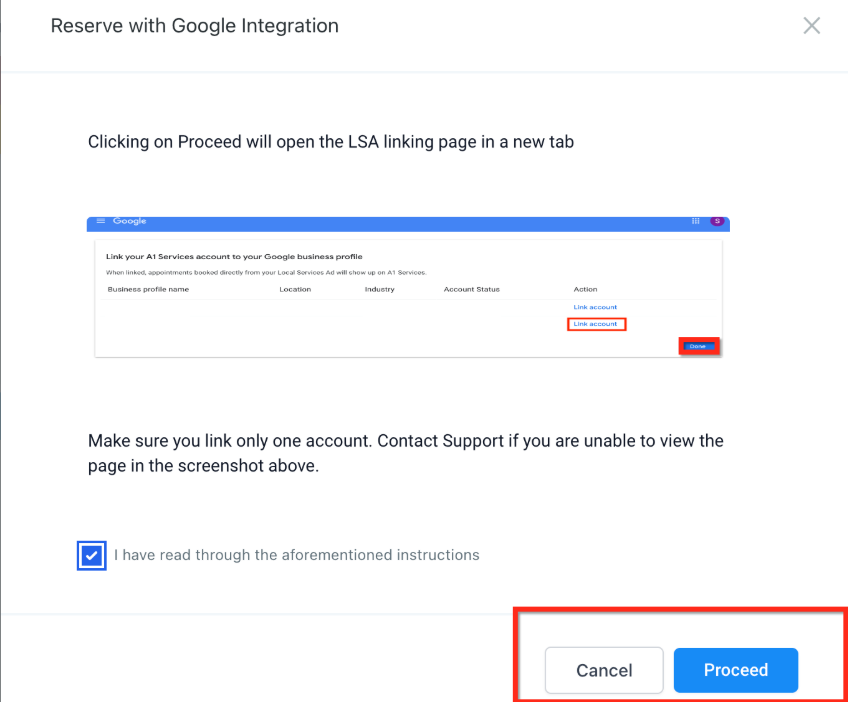 LSA – Reserve with Google Integration – Submitting Business Details for Verification