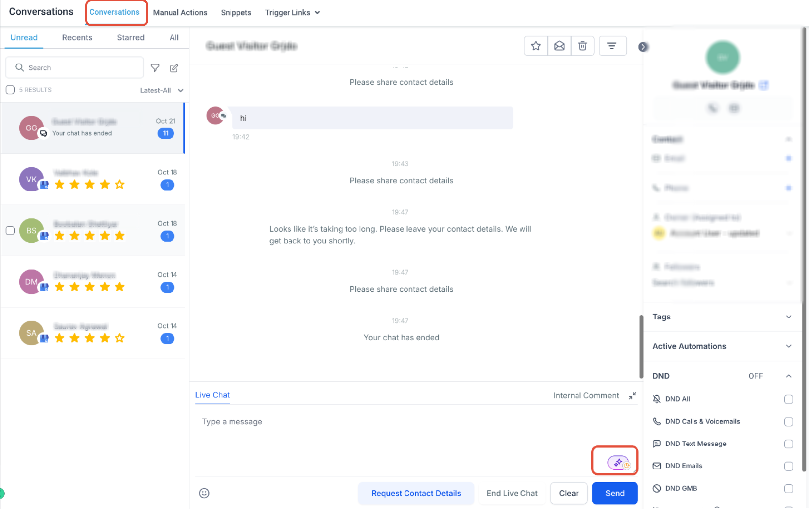 Manage Contact-Level AI Bot Settings – How to Turn Off Bot for a Specific Contact