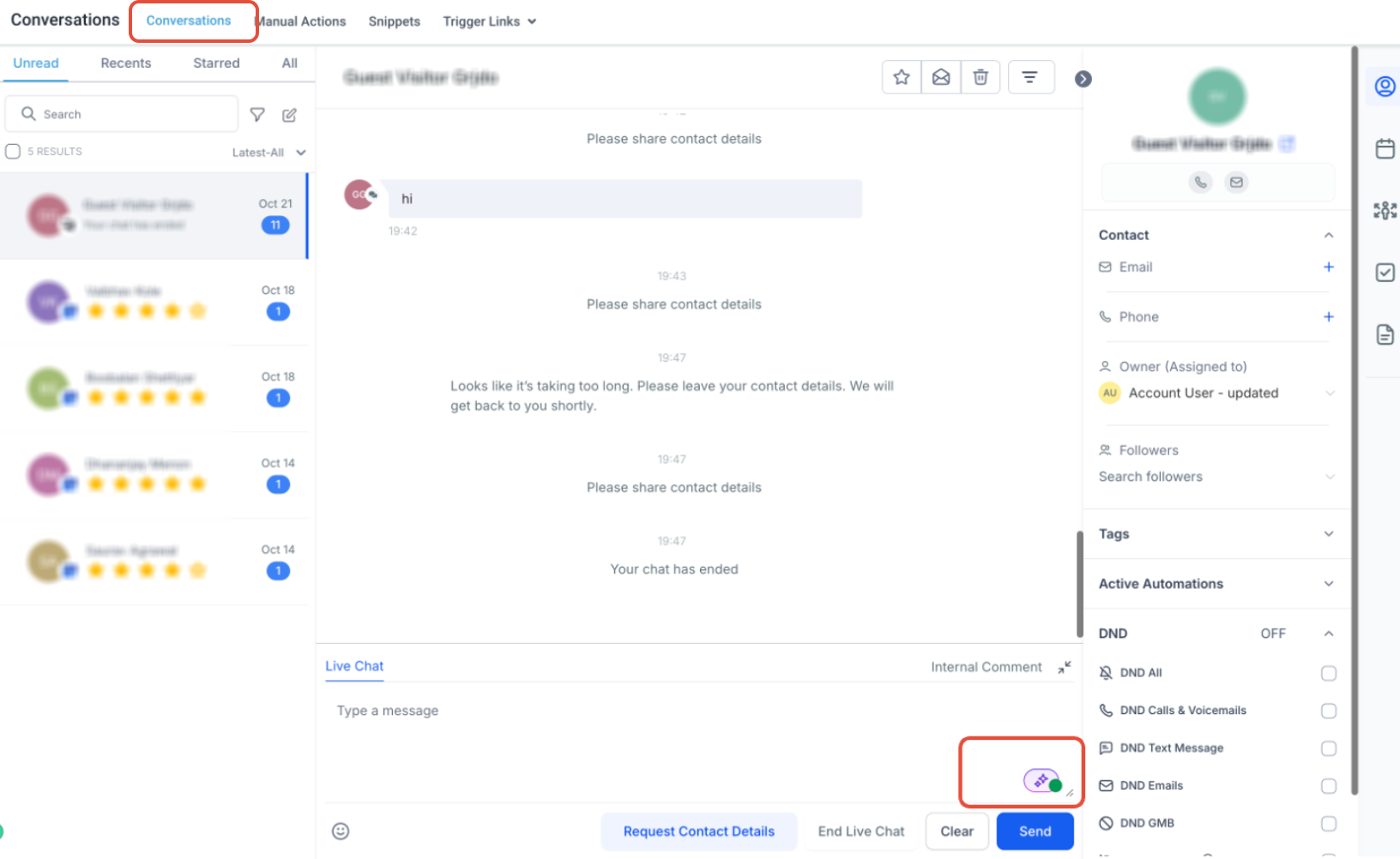 Manage Contact-Level AI Bot Settings – Where to Access Bot Status