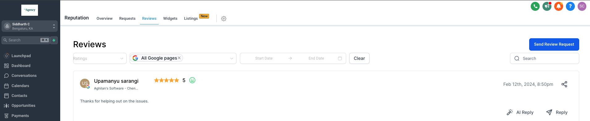 Managing Customer Interactions on Connected GBP Pages – Ratings & Reviews